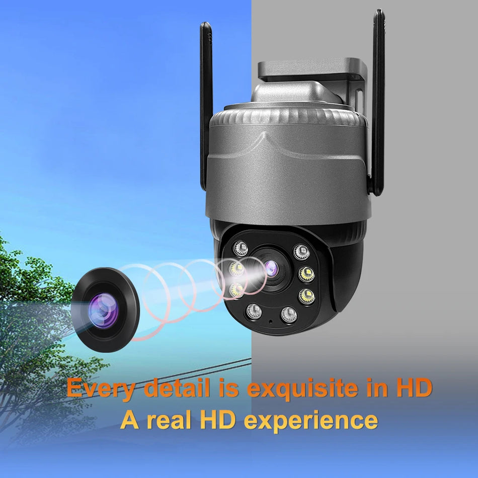 SANSCO 5MP 4G PTZ Camera AI Human Detection Tracking Outdoor 3MP Wireless Night Vision WIFI Surveillance IP Camera V380 PRO