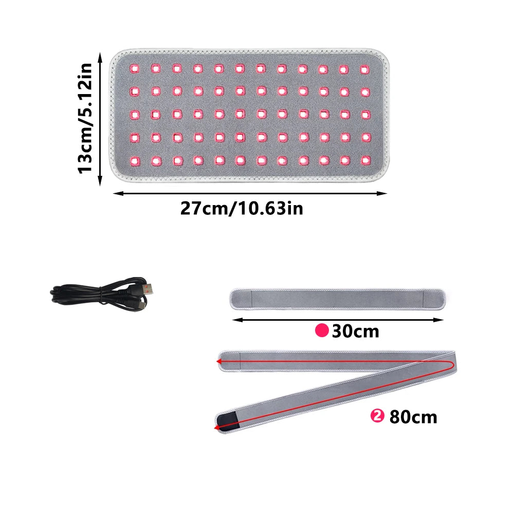 Red Infrared LED Light Belly Slimming Pad &ndash; Fat Burning 60Leds No Box-Grey