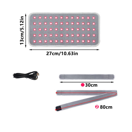 Red Infrared LED Light Belly Slimming Pad &ndash; Fat Burning 60Leds No Box-Grey