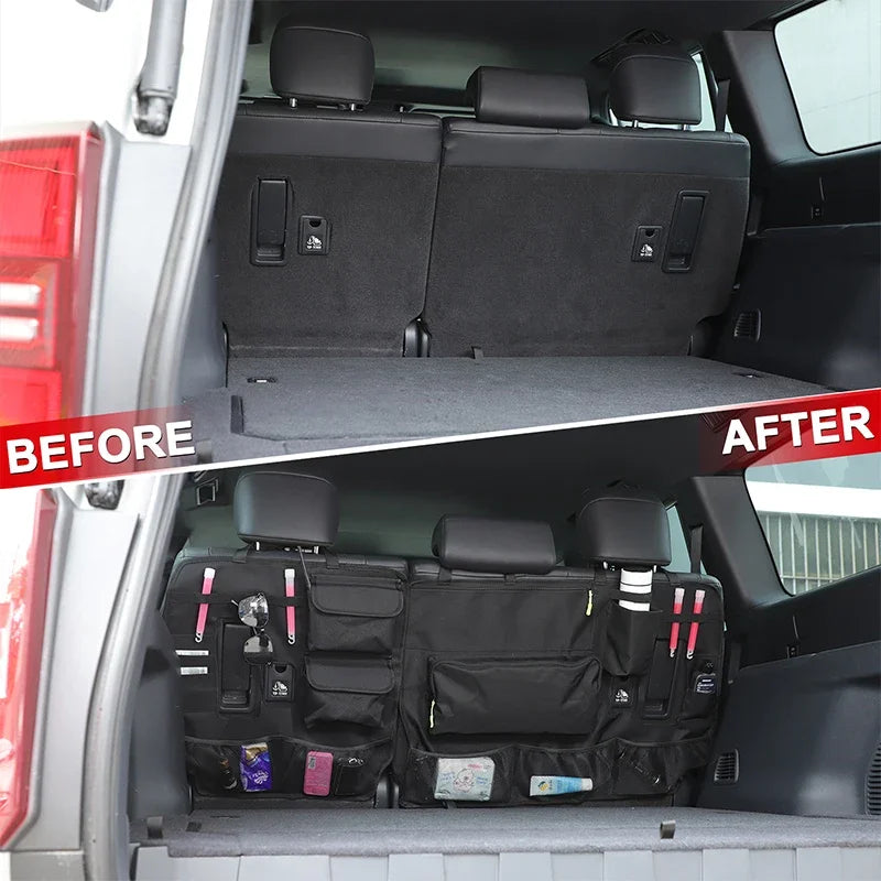 Oxford Cloth Juodas Galinis Sėdynės Įrankių Laikymo Krepšys Prado LC250