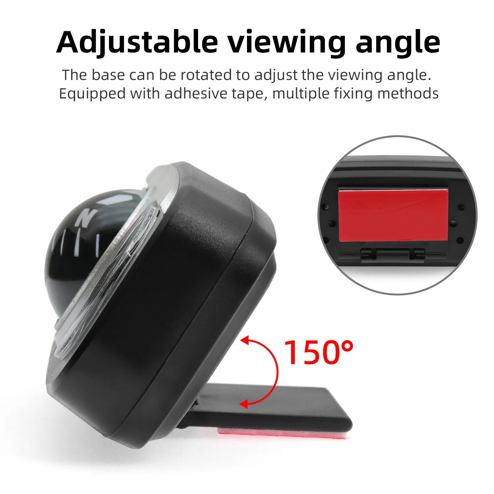 Car Compass 3 in 1 Ball &ndash; Digital Thermometer Hygrometer