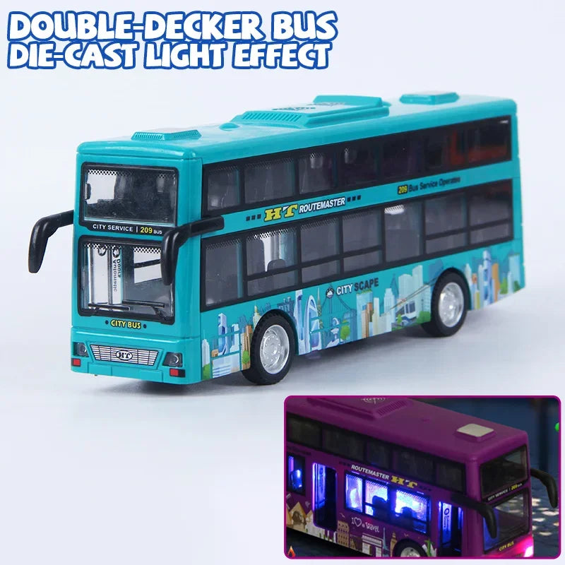 Double-Decker Bus Diecast &ndash; Pull-Back Action Vehicle