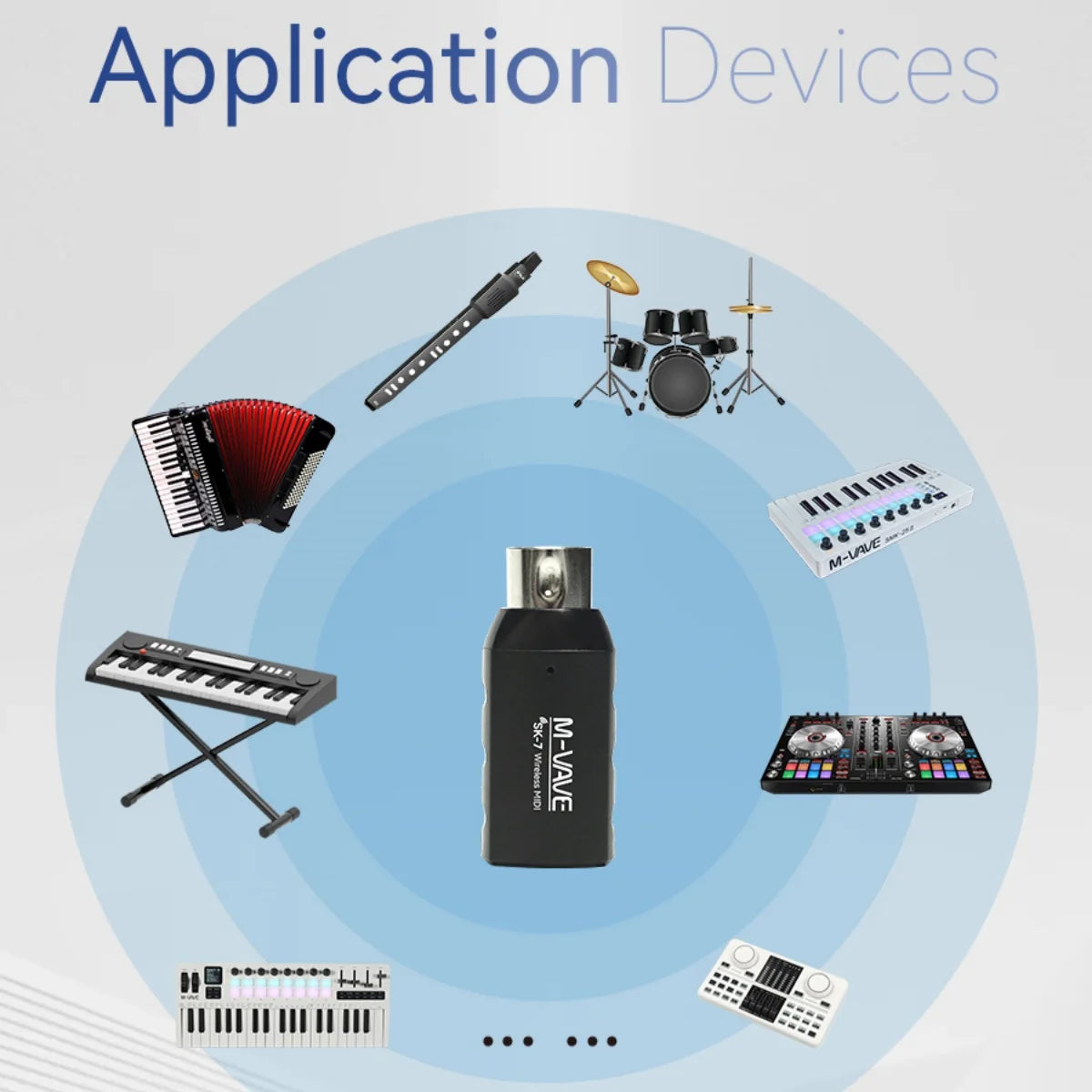 M-VAVE SK7 1/2/5/10 Wireless MIDI Adapter - Low Latency