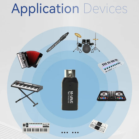 M-VAVE SK7 1/2/5/10 Wireless MIDI Adapter - Low Latency