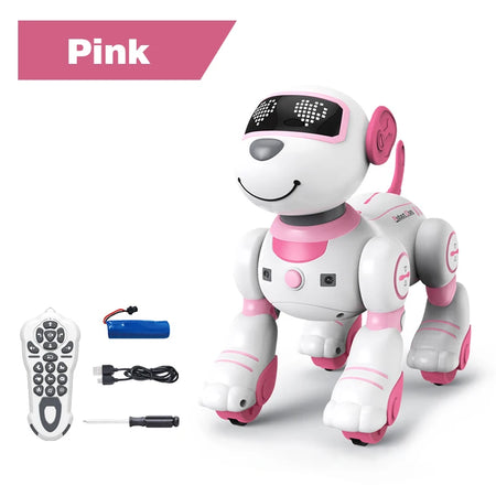 Remote Control Robot Dog &ndash; Smart Dancing Companion Toy pink