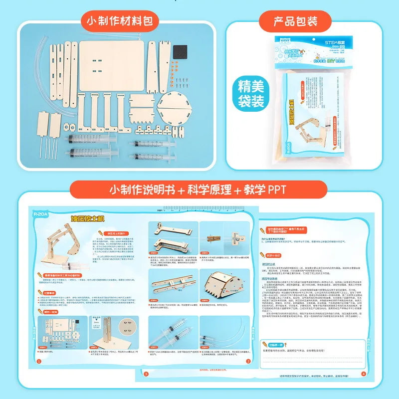 DIY Hidraulična Bager Model STEM Igračka Za Obrazovanje