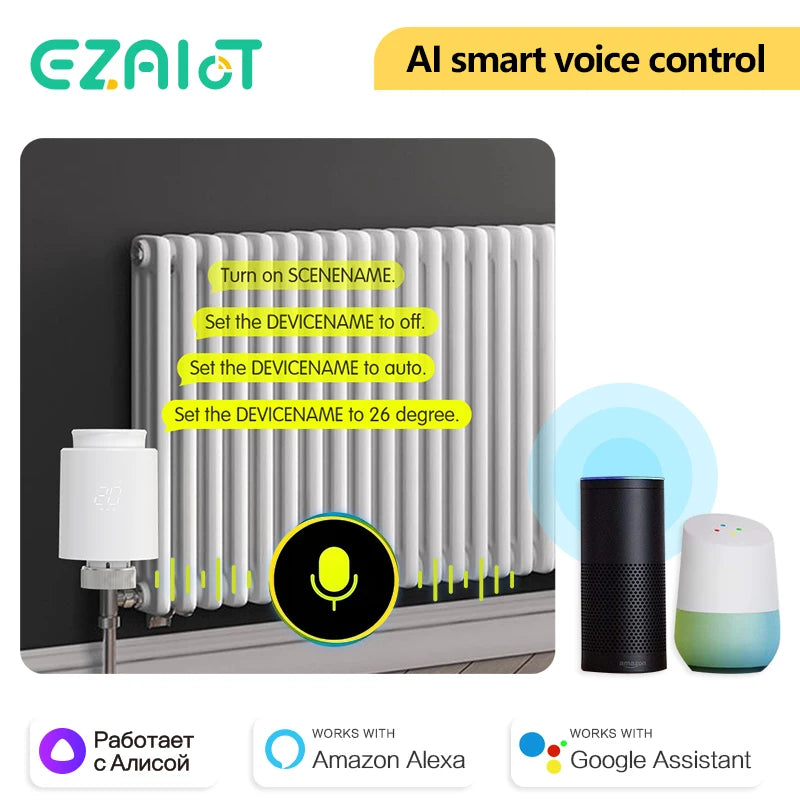 Tuya ZigBee3.0 Smart TRV Thermostat &ndash; Alexa Google Home