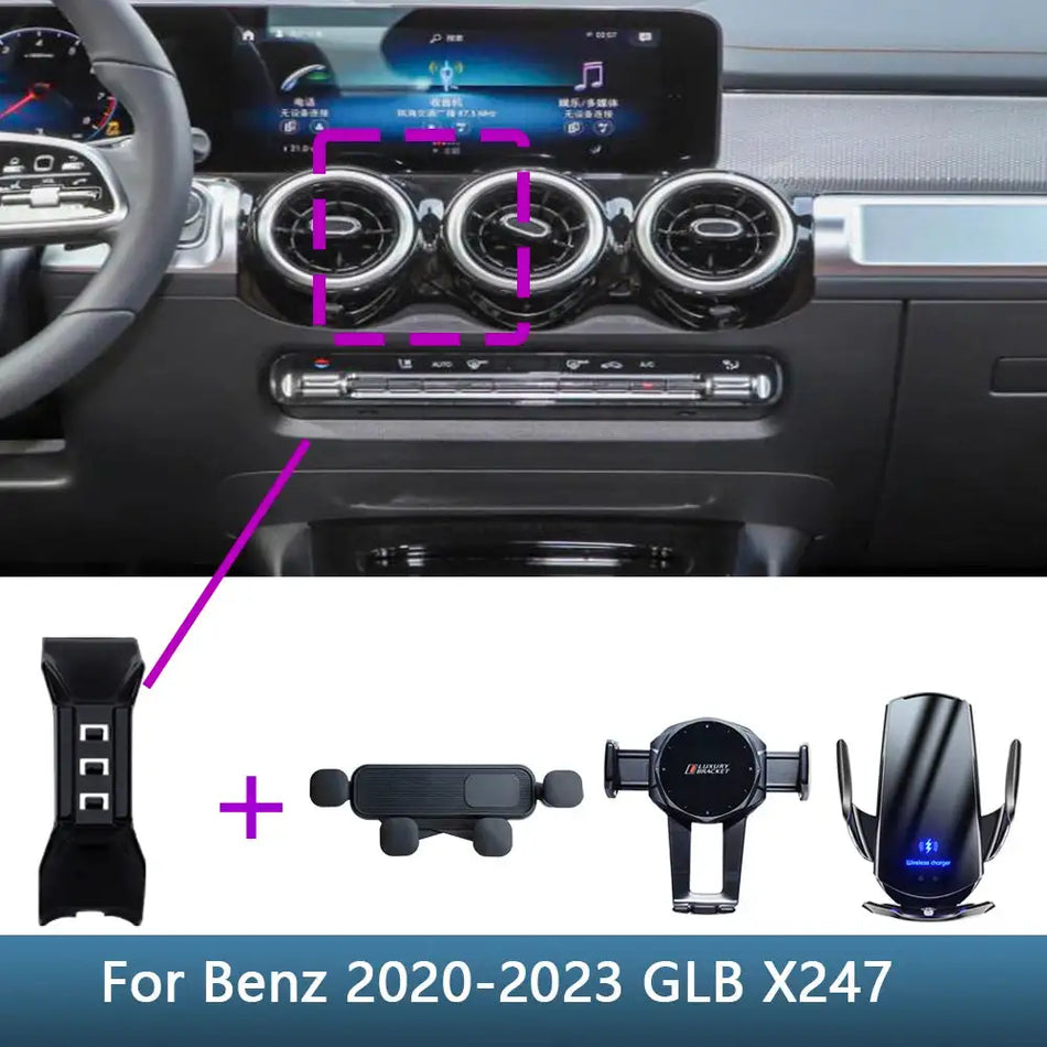 Mercedes GLB X247 Car Phone Holder Base Wireless Charging