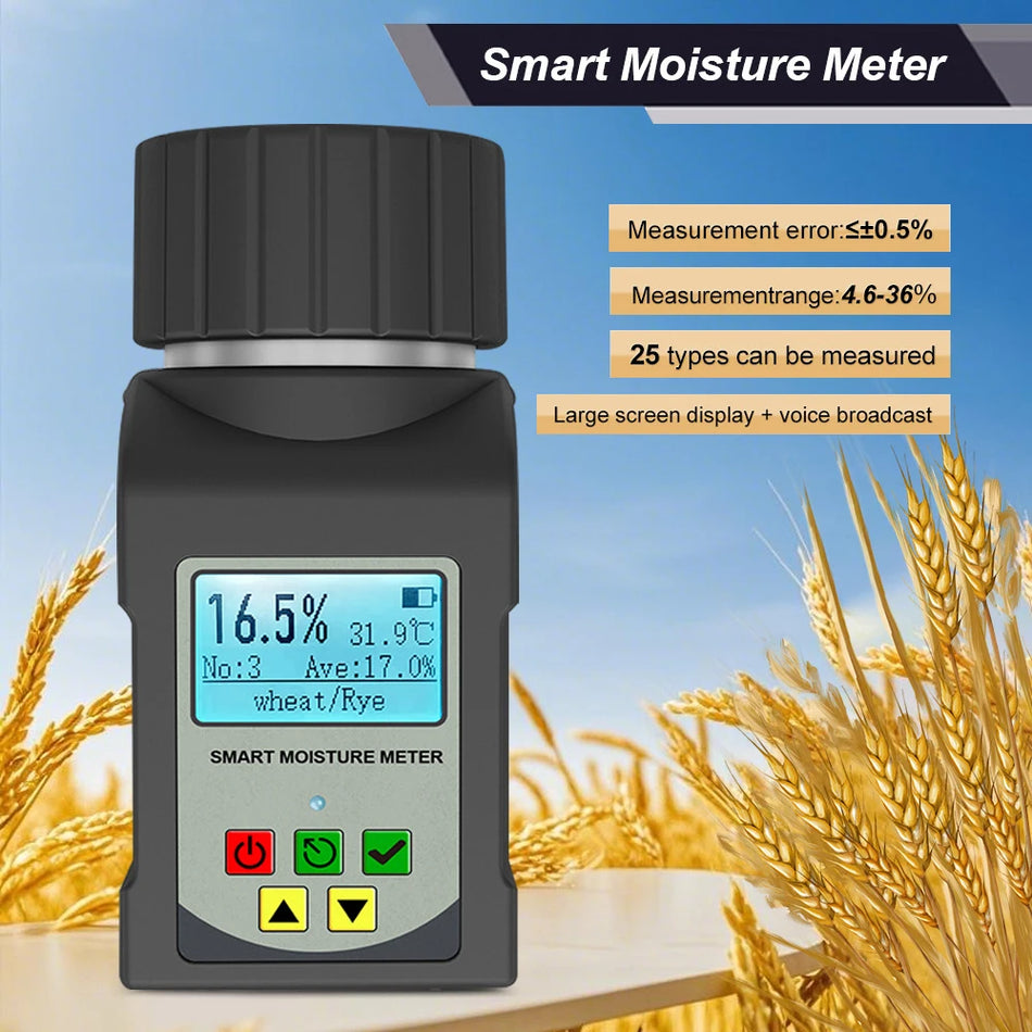 25 Kinds Grains Moisture Meter &ndash; Smart Detection for Coffee Bean and Grain Humidity