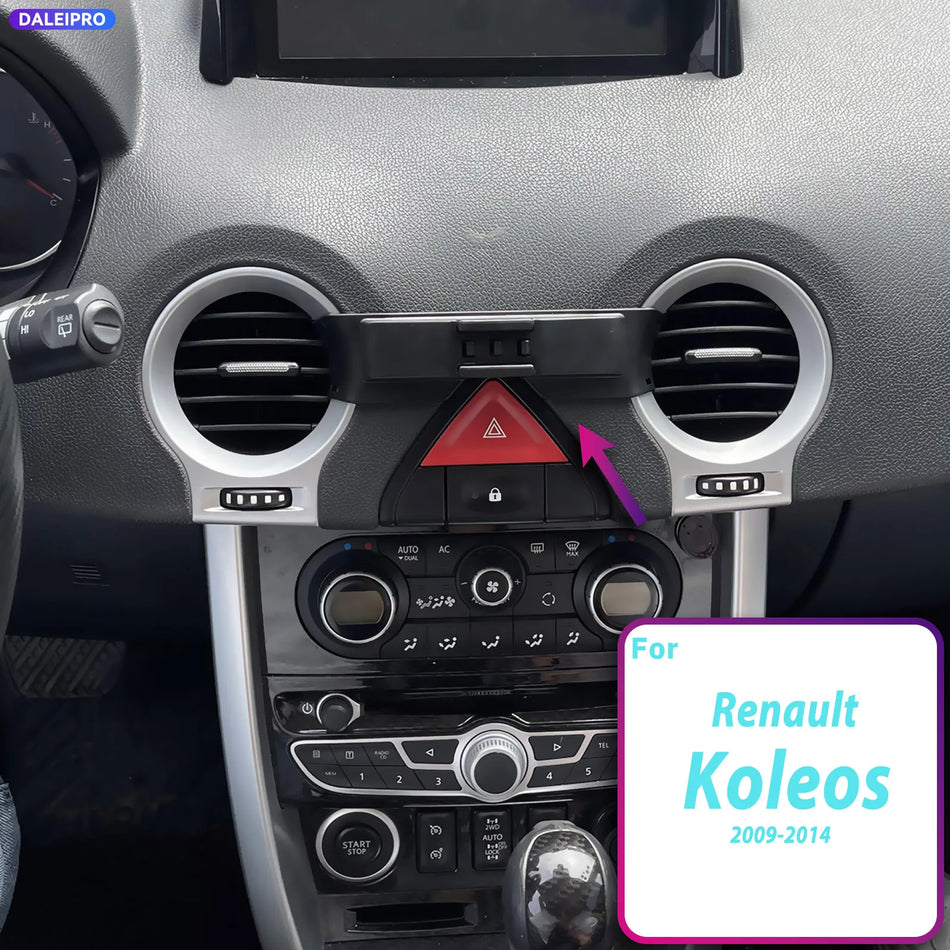 ABS Car Phone Mount With 66W Charging For Renault Koleos 2009-2014