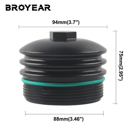 Billet Aluminum Oil Filter Housing for BMW N20 N26 N52 N54 N55 S55 by InterCyprus Trading Ltd