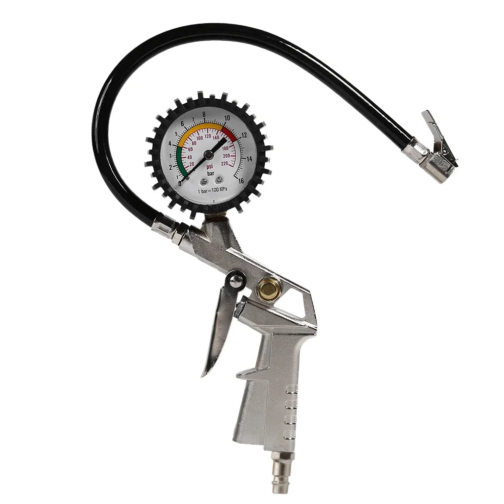 New Car Tire Pressure Gauge - 0-220 PSI EU Plug Durable EU