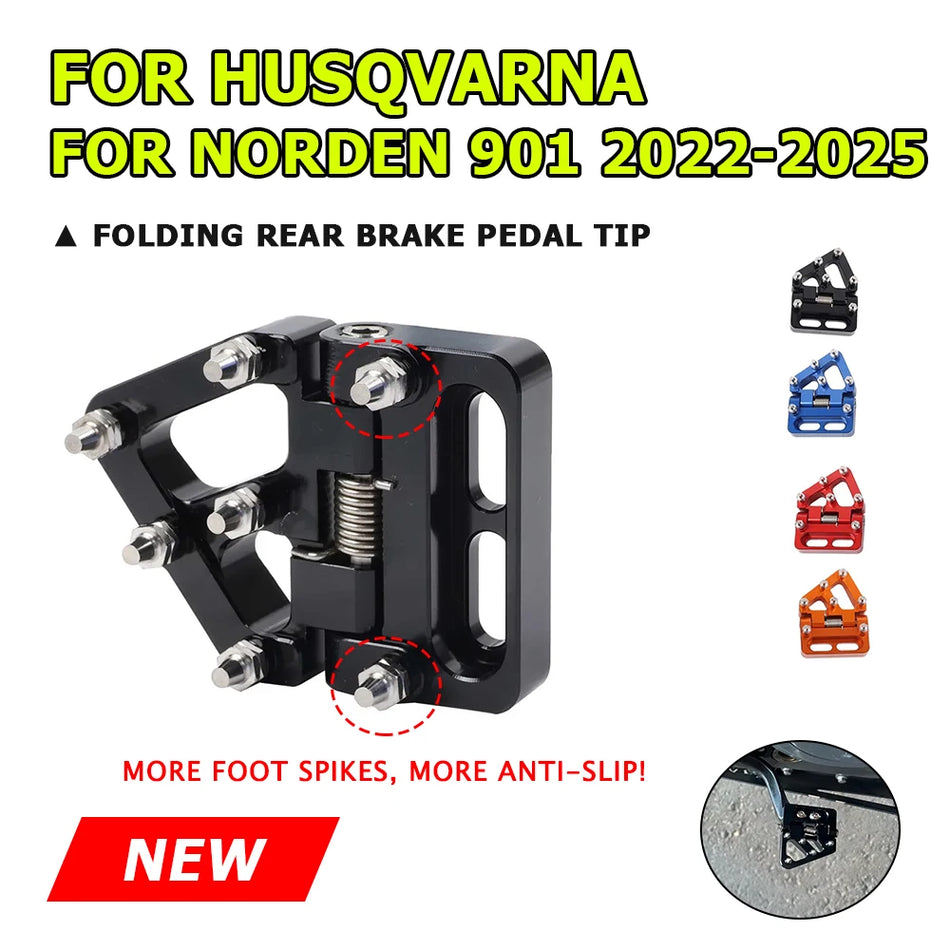 Husqvarna Norden 901 vikbar bakbromspedal spetsplatta platt spaklock för Norden 901 2022 till 2025