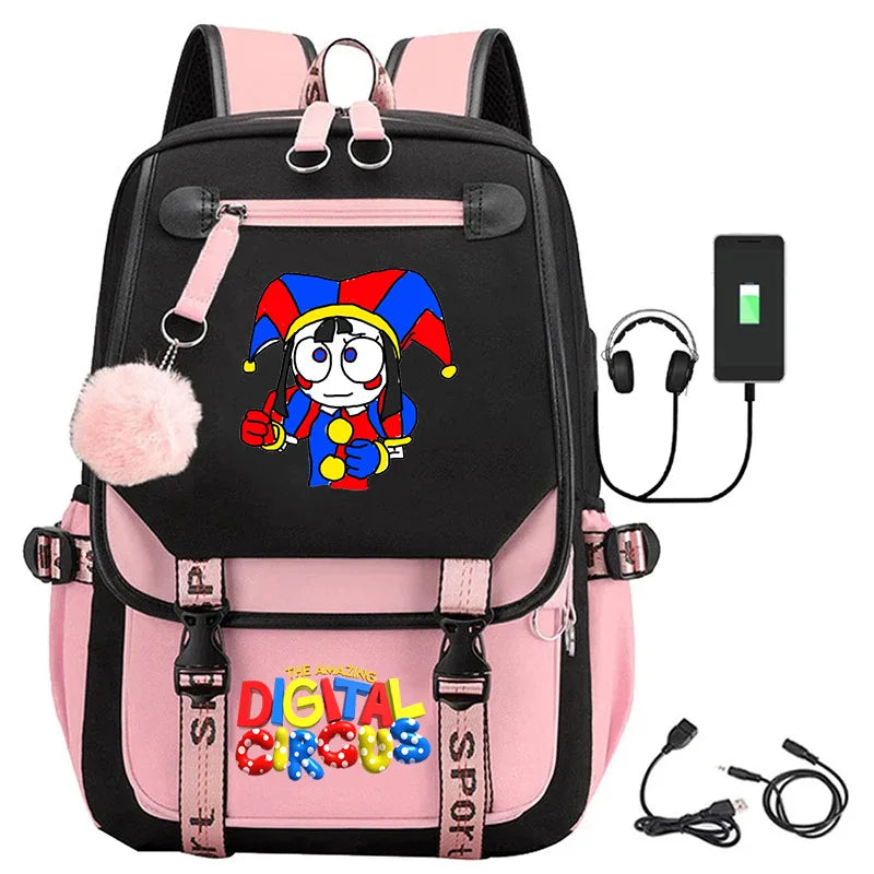 Kawaii Cartoon School Backpack for Boys and Girls