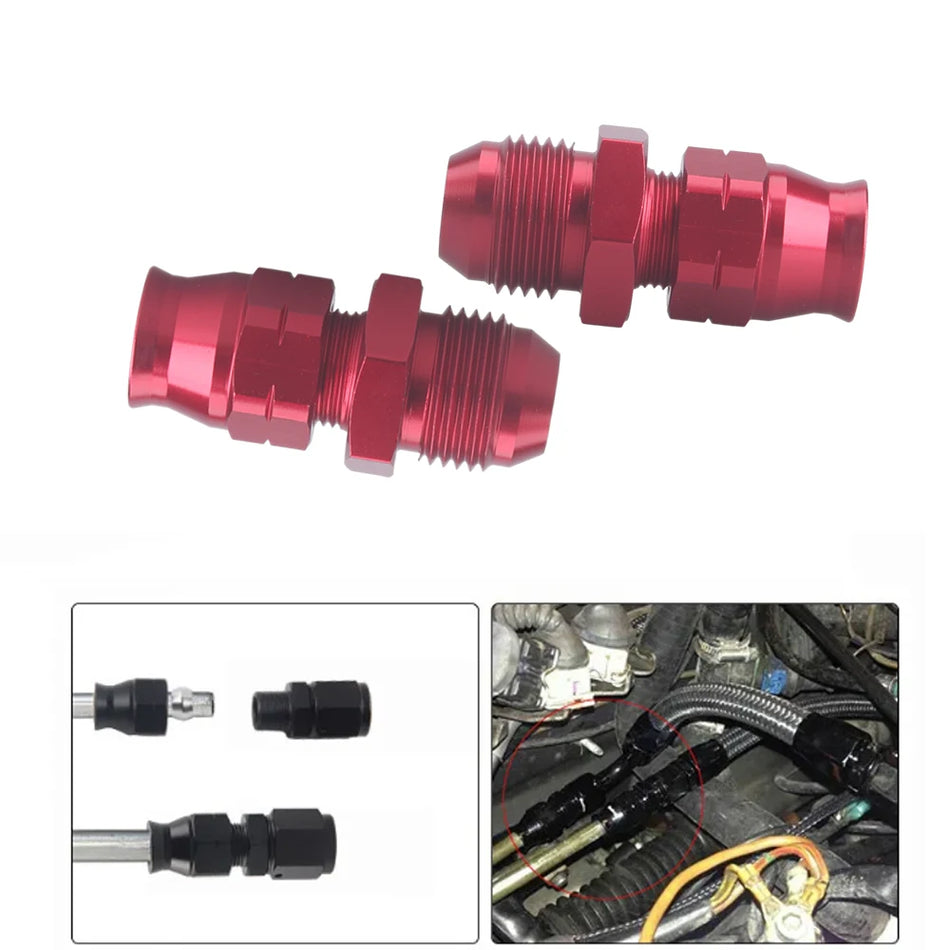 Raccord en alliage noir Male Flare AN6 AN8 AN10 pour durite de carburant 5/16 3/8