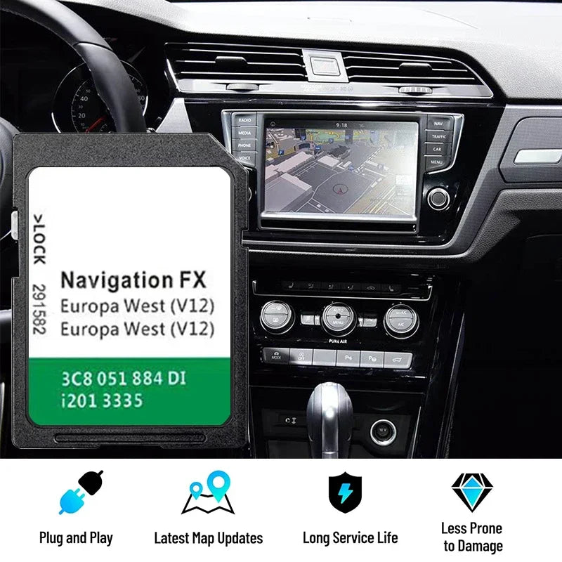 Card SD 8GB de mare viteză pentru Volkswagen FX V12 WEST