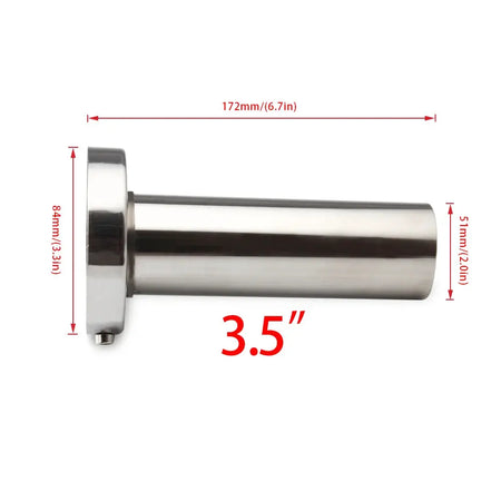 Universal 3.5' /4'' / 4.5'' Round Steel Removable Stainless Steel Car Exhaust Muffler by InterCyprus Trading Ltd
