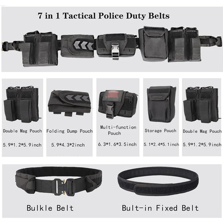 YAKEDA Inner Nylon Patrol Tactical Waist Utility Duty Belt &ndash; Quick Detach Buckle