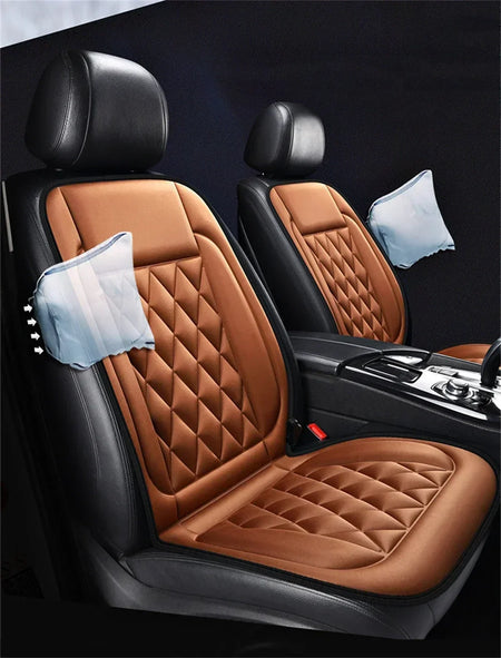 2PCS 12V Heated Car Seat Covers with Rapid Heating &amp; Temperature Control