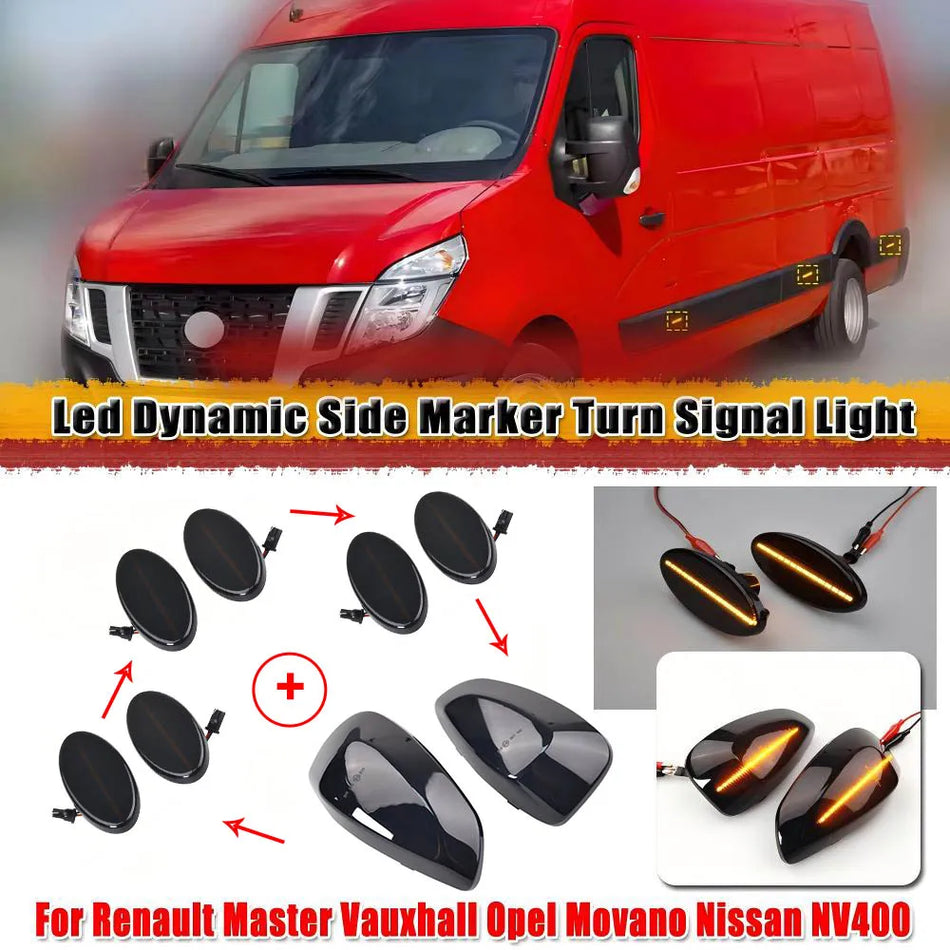 LED dynamické bočné ukazovatele pre Renault Master Nissan NV400