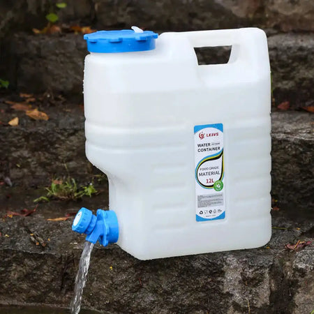 12L Portable Water Storage Bucket With Faucet Camping Car