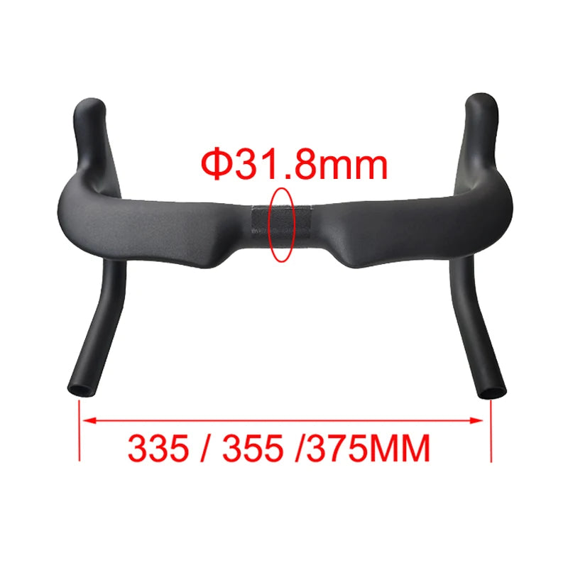 ZNIINO Track Racing Handlebar 31.8mm Carbon Fiber, Lightweight, Stiff Road Bike Bar