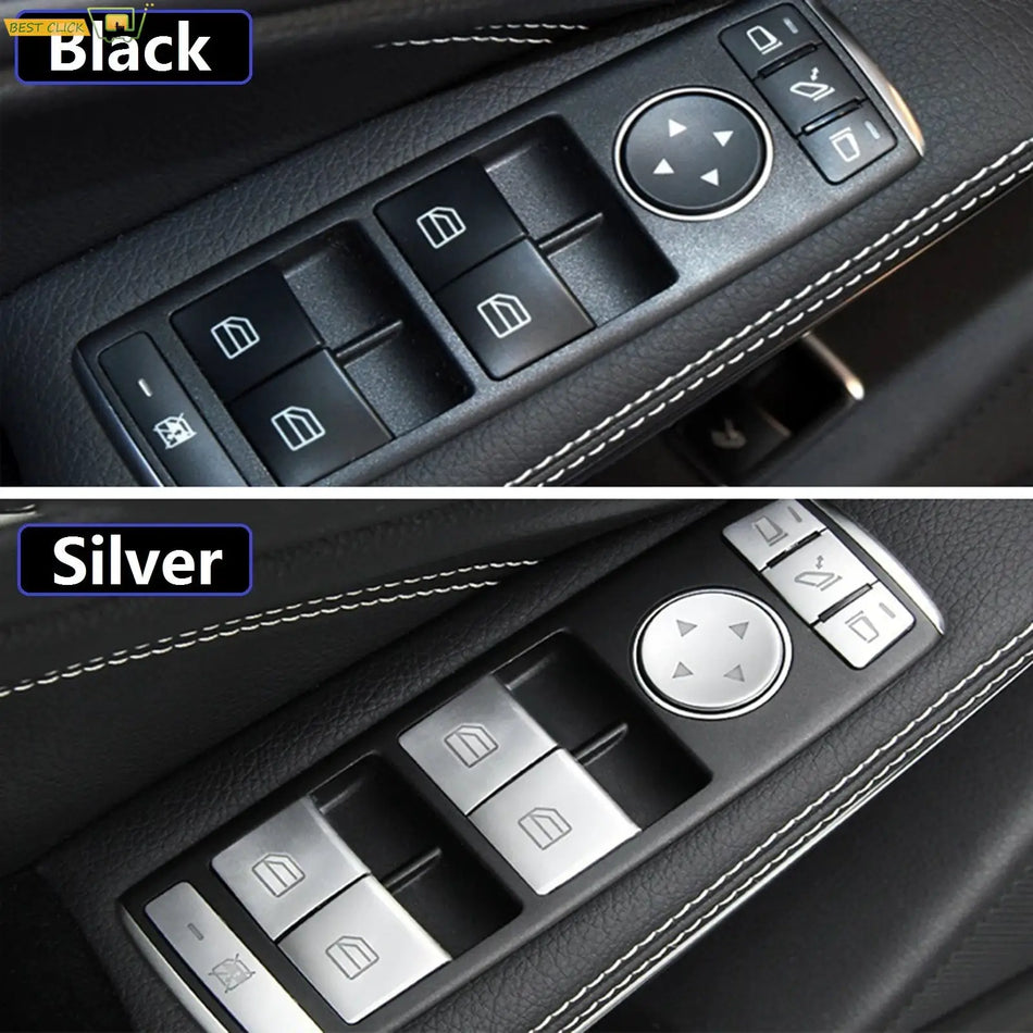 14Pcs Window Switch Button Repair Stickers for Mercedes Benz C180 C200 C230 C250 C280 C350 CLA 180 Interior Modified Car Parts by InterCyprus Trading Ltd