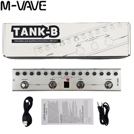 M-VAVE Tank-B/G/MINI Bass Multi-FX Pedal &ndash; 36 Presets TANK-B