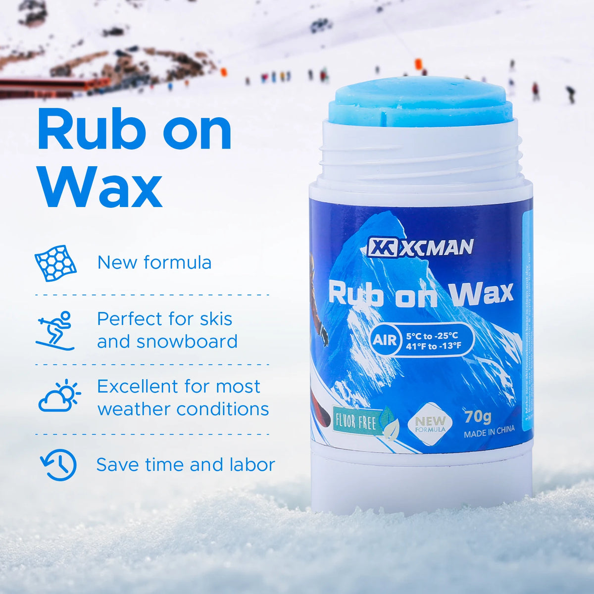 XCMAN Rub On Quick Wax &ndash; Easy Cork Applicator Universal Wax