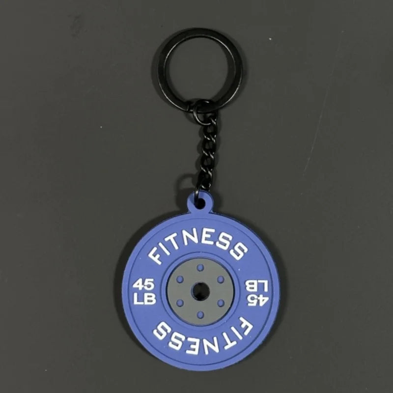 2025 Barbell Keychain - Silicone Dumbbell Gifts for Gym Lovers Weight piece-A