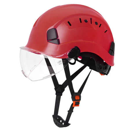 Aolamegs SF06 Safety Helmet With Goggles &ndash; Comfortable Red B