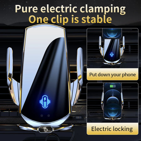 Car Phone Holder Charger Clip 360 Rotation &ndash; Universal Fit