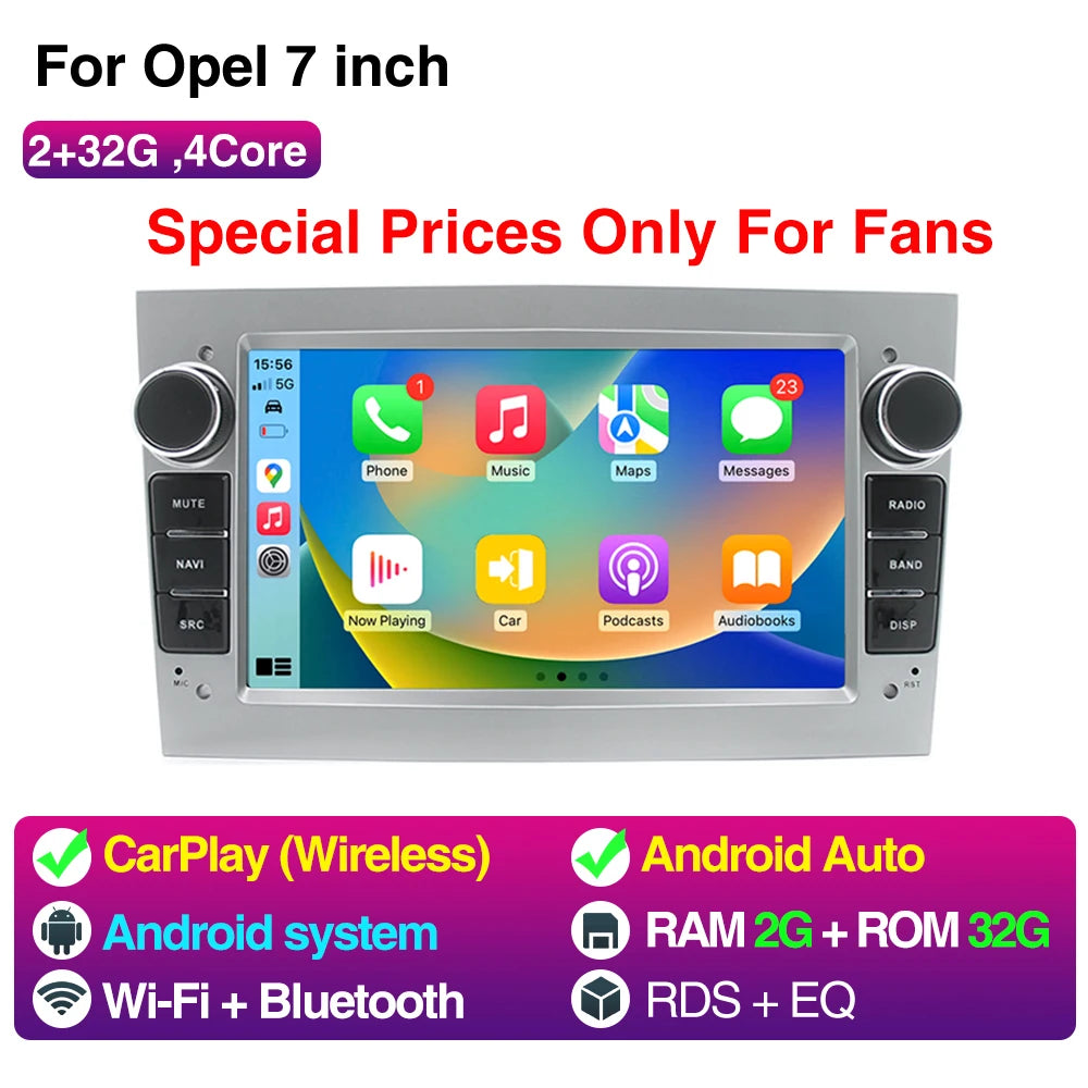 AKAMATE Car Radio Opel Astra Vectra - Wireless CarPlay Fans Price