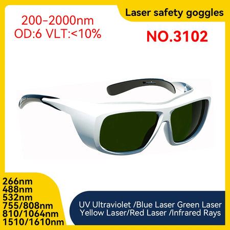 NoEnName_Null OD6 Laser Safety Glasses for 190-2000nm Protection Model 3102 OD6