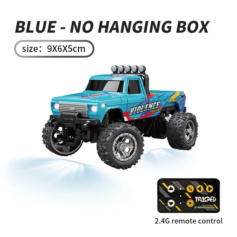 1/64 RC Car 2.4G Remote &ndash; Alloy Off Road Climber LED Blue