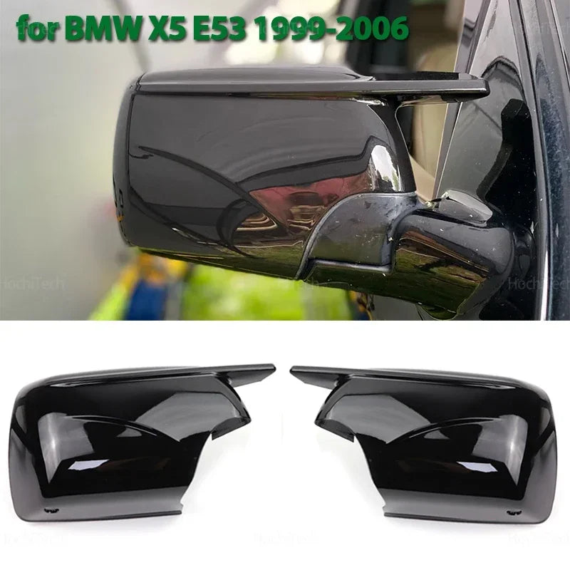 Oven sivupeilin kannet musta hiilikuitu BMW X5 E53 työkalun kanssa