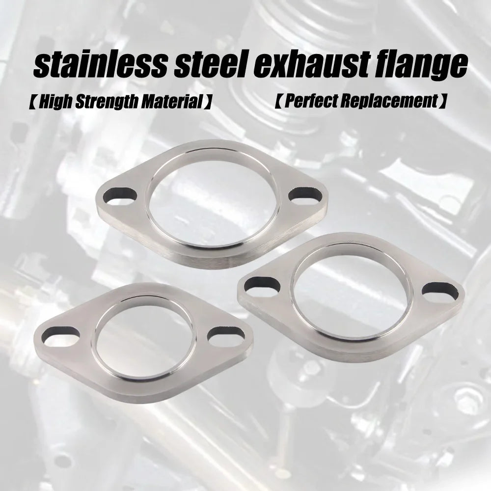 304 Stainless Exhaust Pipe Flange Connector Joint 2 Bolt 52mm 64mm 77mm by InterCyprus Trading Ltd