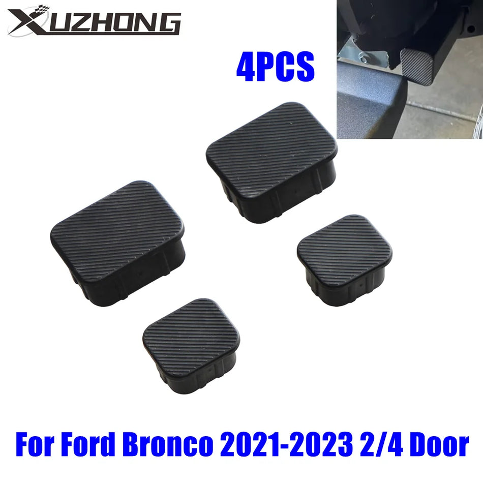 Tappi terminali della barra di protezione anteriore per Ford Bronco 2021-2023, tappi in gomma nera, set di quattro, impermeabili