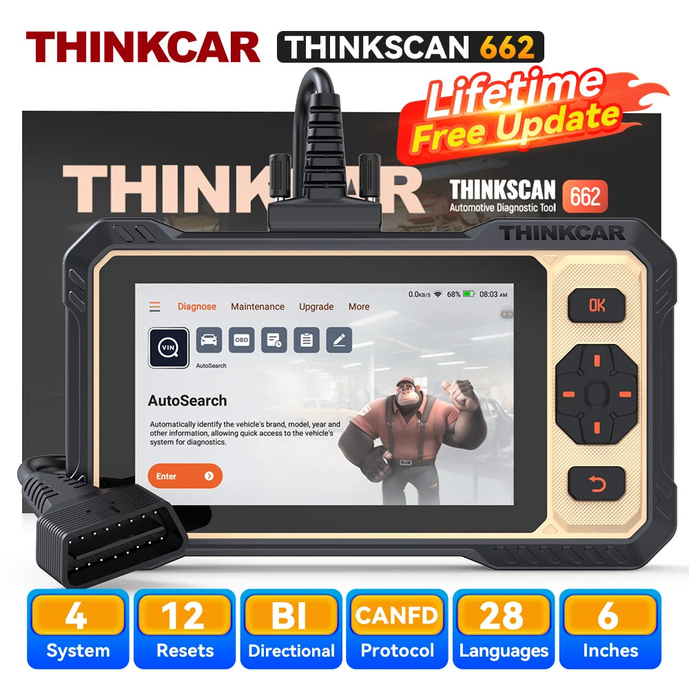 Thinkcar Thinkscan 662 - Bi-Directional CANFD OBD2 Scanner THINKSCAN 662 / CHINA