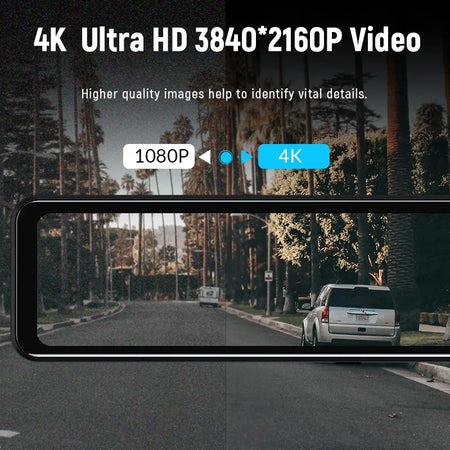 Acceo A45P Mirror Car Recorder &ndash; 4K Ultra HD 12 Inch IPS