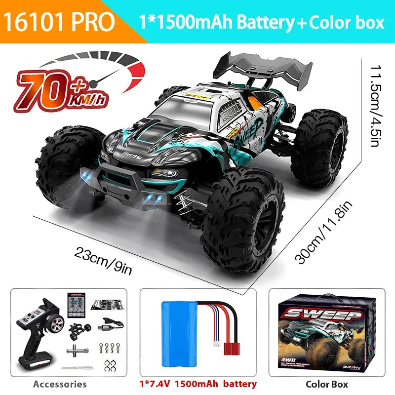 4WD RC Car 1:16 High Speed Off Road Truck &ndash; Ultra Brushless 16101Pro Green