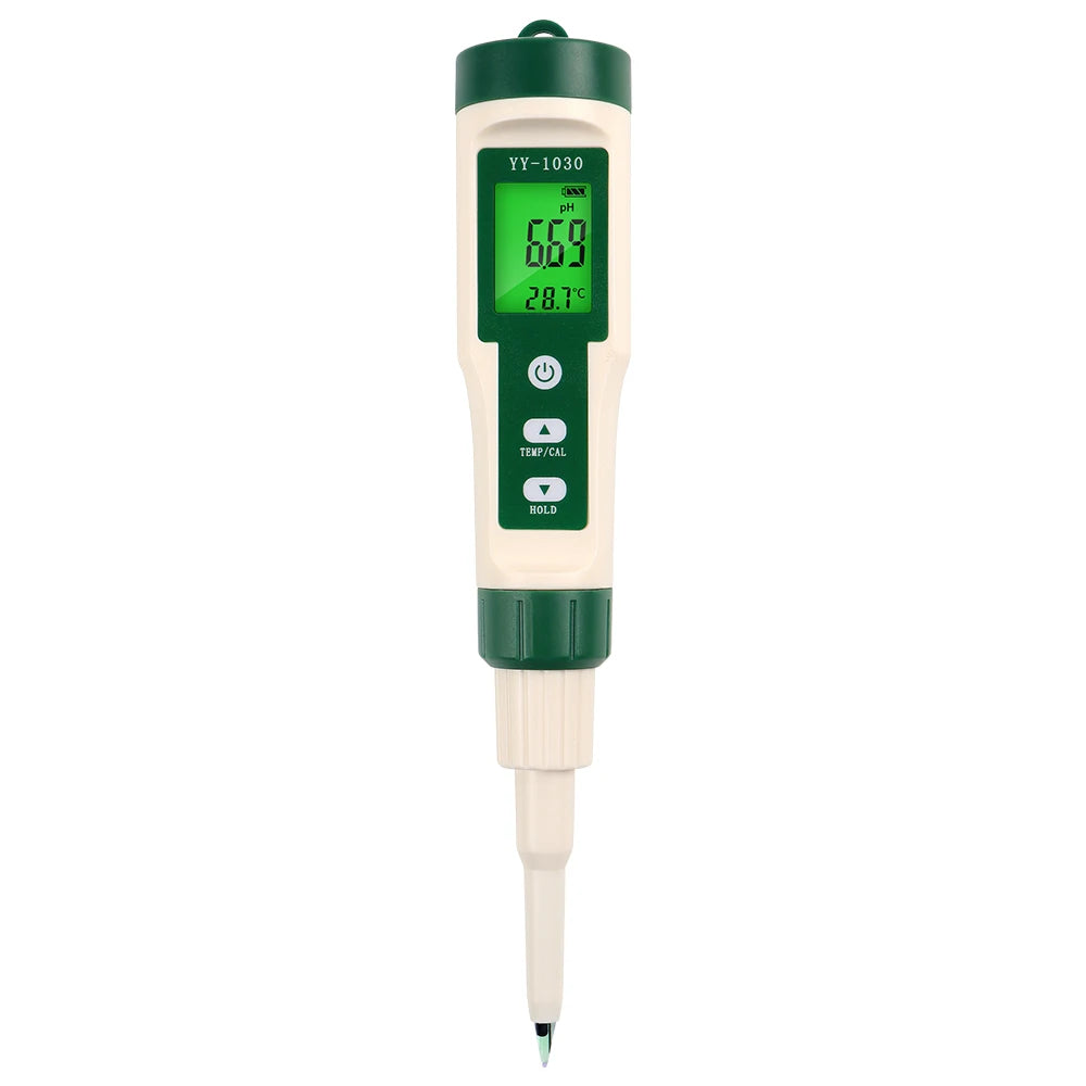 PH Meter &ndash; Backlit Digital pH Tester for Food Kitchen Use White