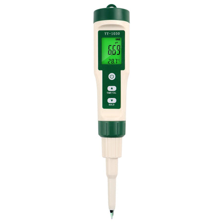 PH Meter &ndash; Backlit Digital pH Tester for Food Kitchen Use White