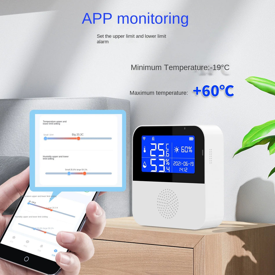 Tuya WiFi Temperature Humidity Sensor with External Probe LCD Screen Remote Monitor Indoor Thermometer Hygrometer Smart Sensor