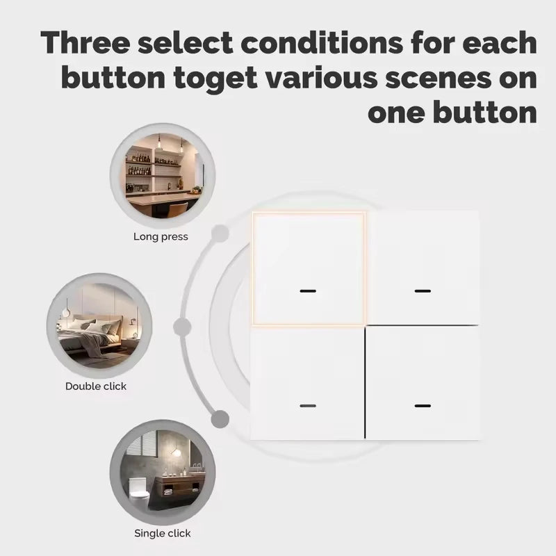 MOES 4 Gang Tuya ZigBee Wireless Scene Switch Controller