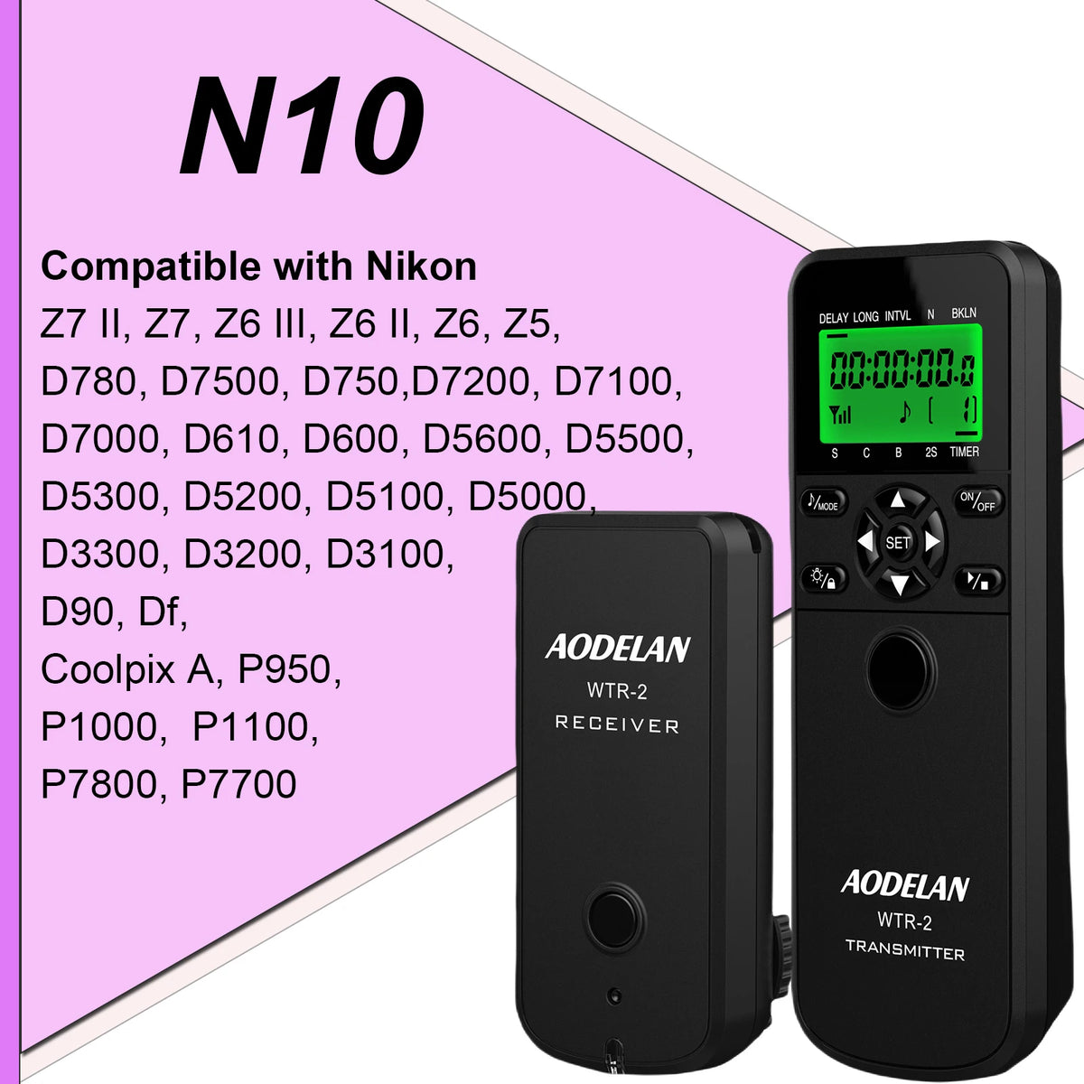 Wireless Camera Timer Remote for DSLR - AODELAN WTR-2 N10 / China