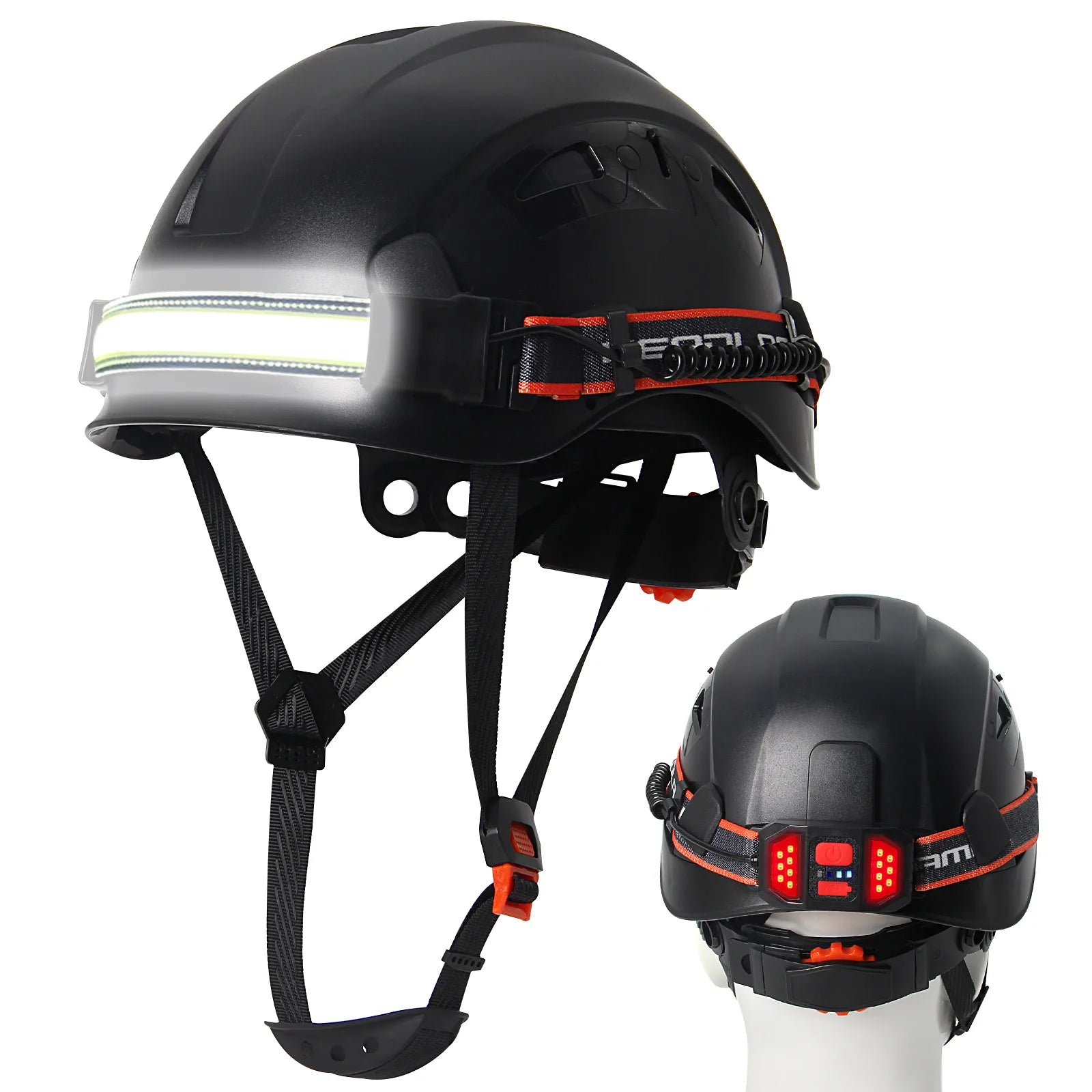 Aolamegs SF06 CR08 Safety Helmet &ndash; Lightweight ABS LED Black B