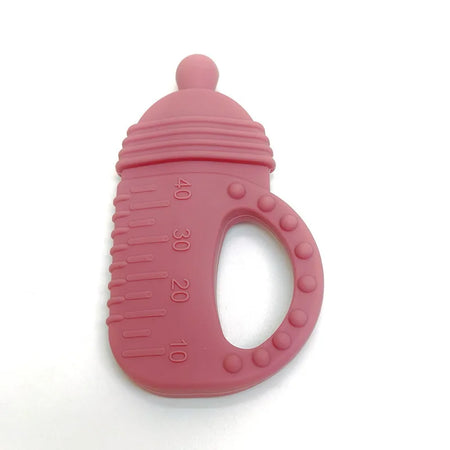 Silicone Baby Teething Stick &ndash; Safe and Biteable Design burgundy