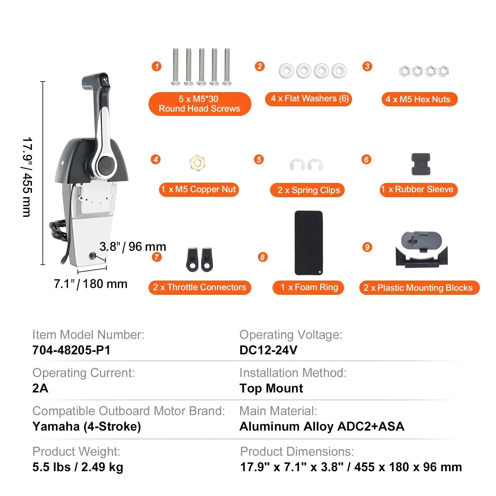 Throttle Control 8M0059686 &ndash; Top Mounted Remote Box Yamaha / CZECH REPUBLIC