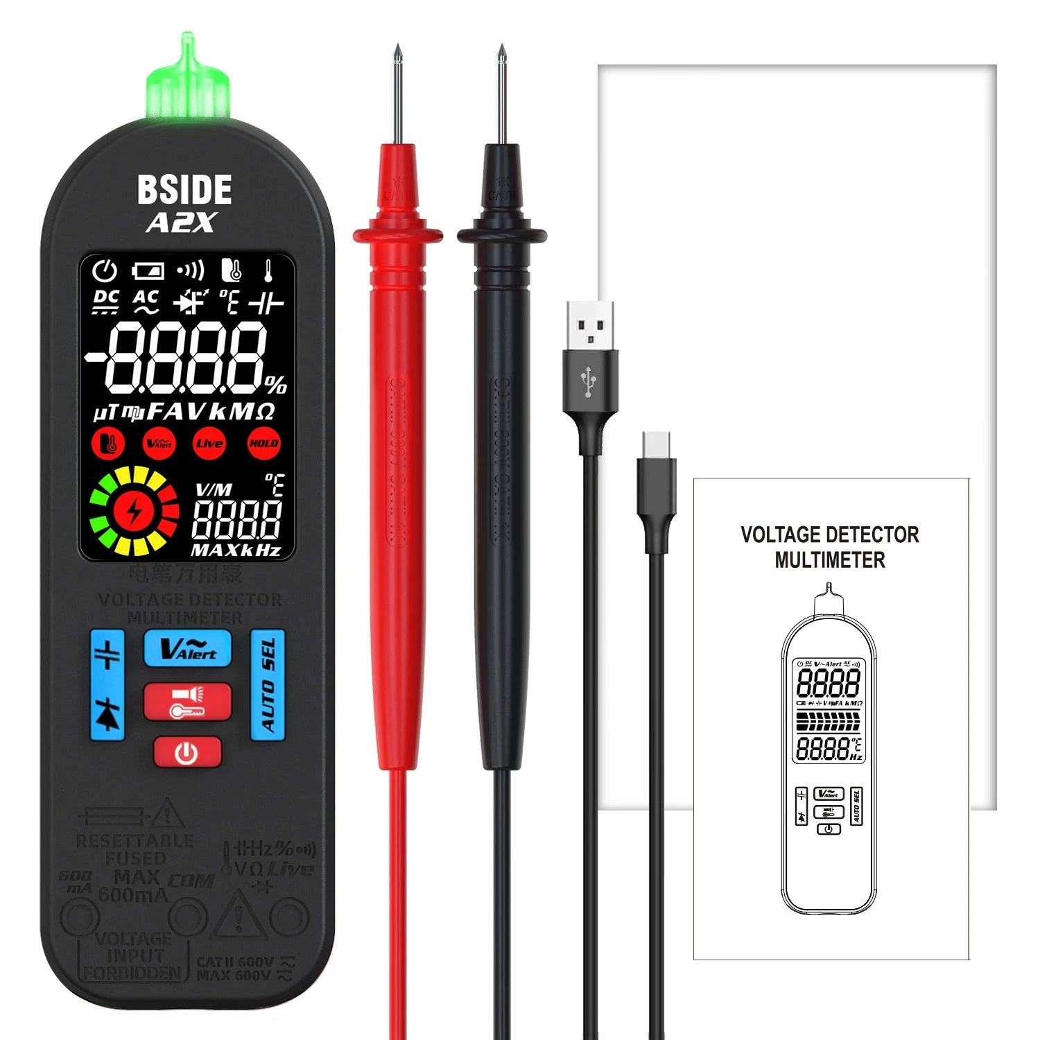 TK HOT BSIDE Smart Digital Multimeter &ndash; Auto Voltage Tester A2X / CHINA